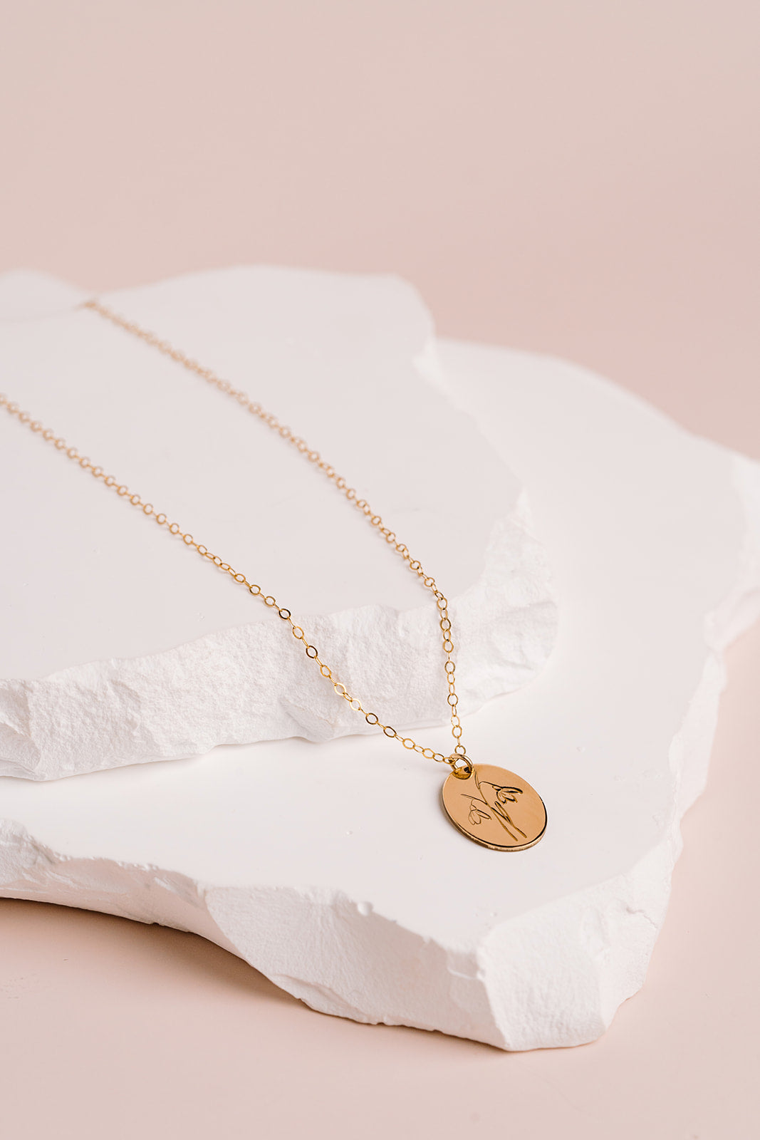 Birth Flower Necklace Set