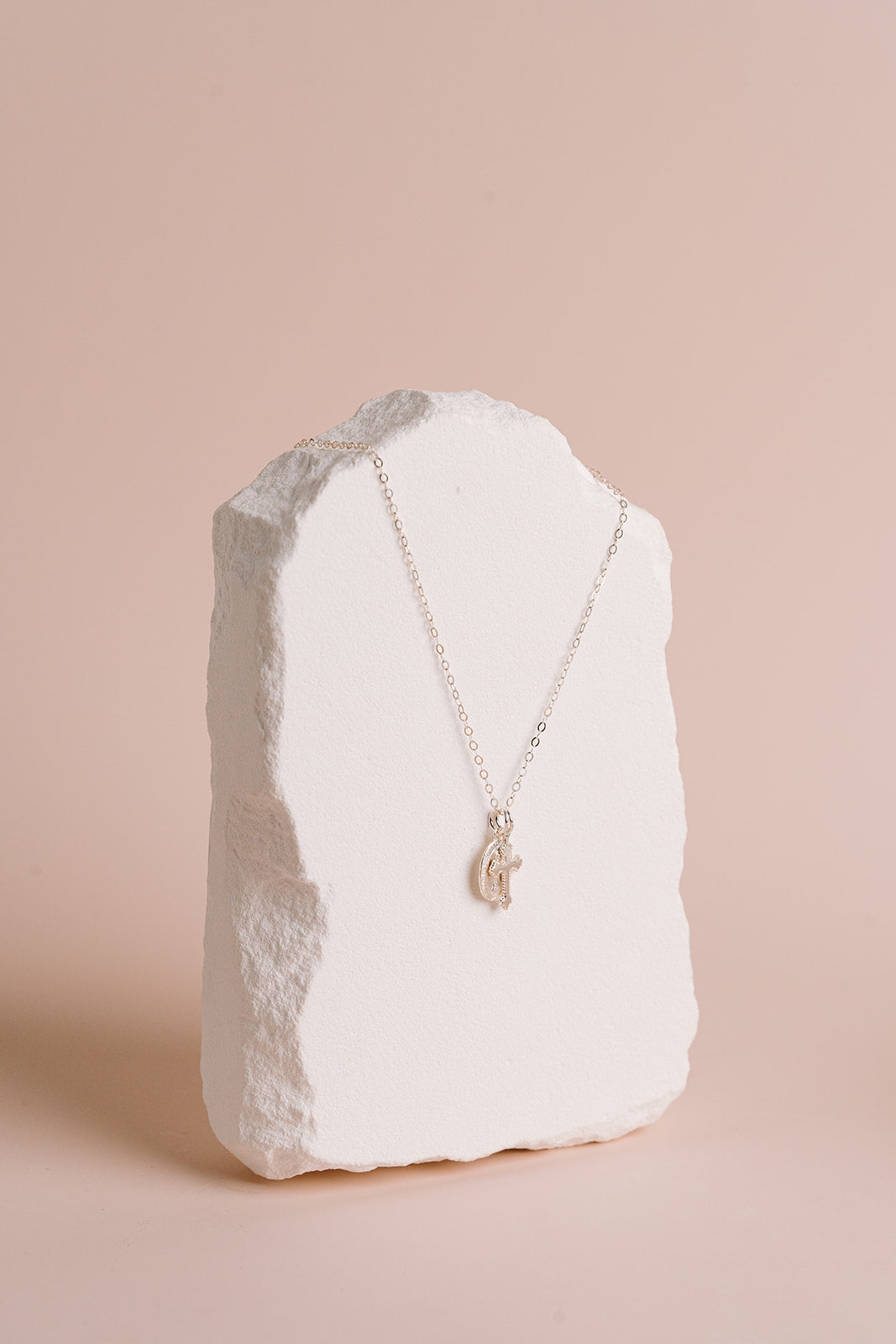 Oval Mary & Cross Necklace