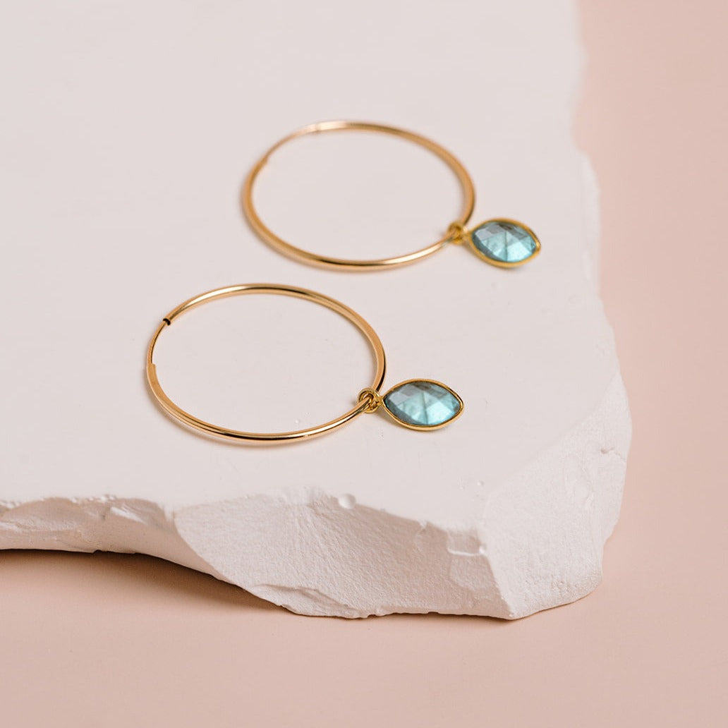 Labradorite Hoops