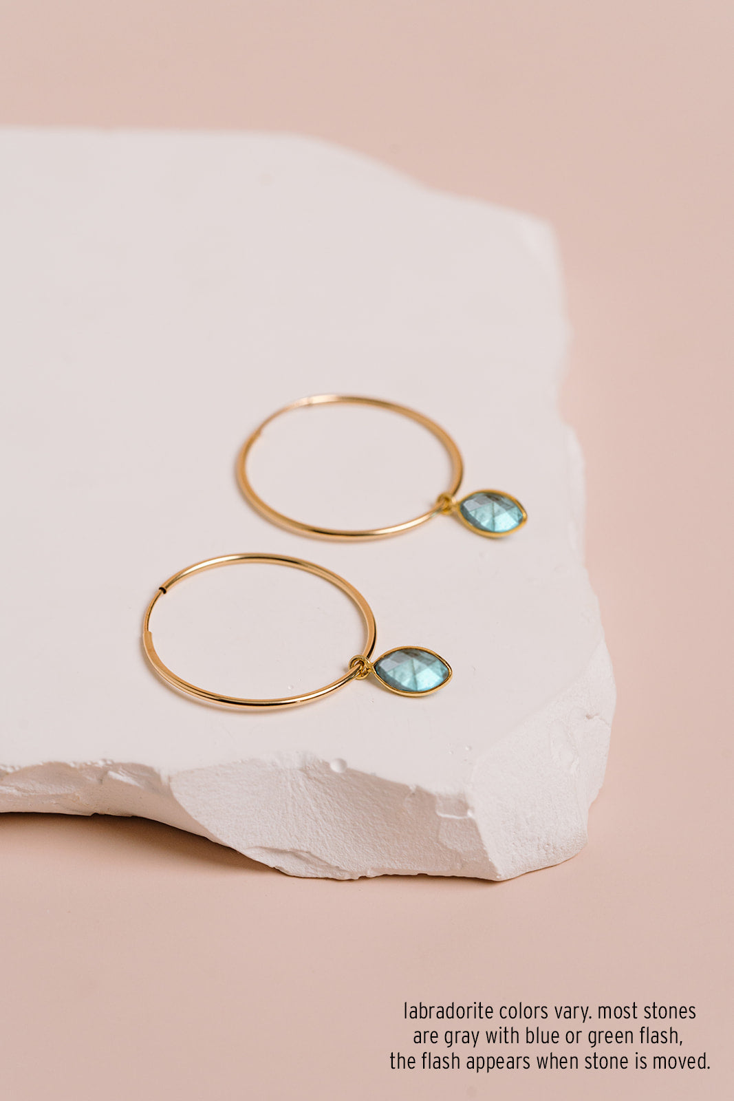 Labradorite Hoops