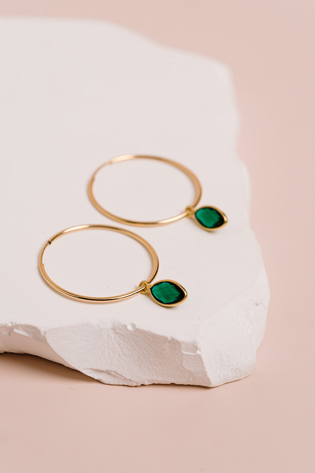 Gemstone Hoops