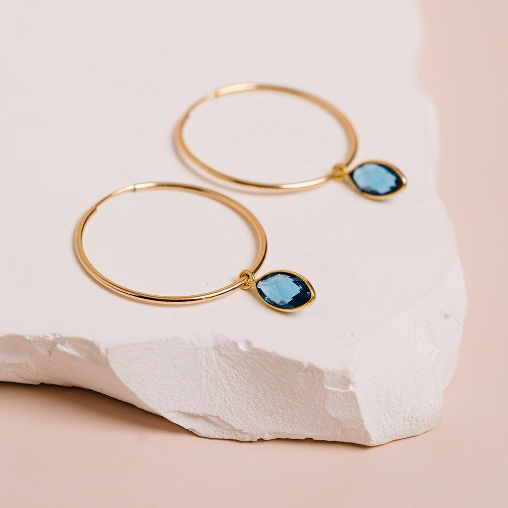 Sapphire Endless Hoops