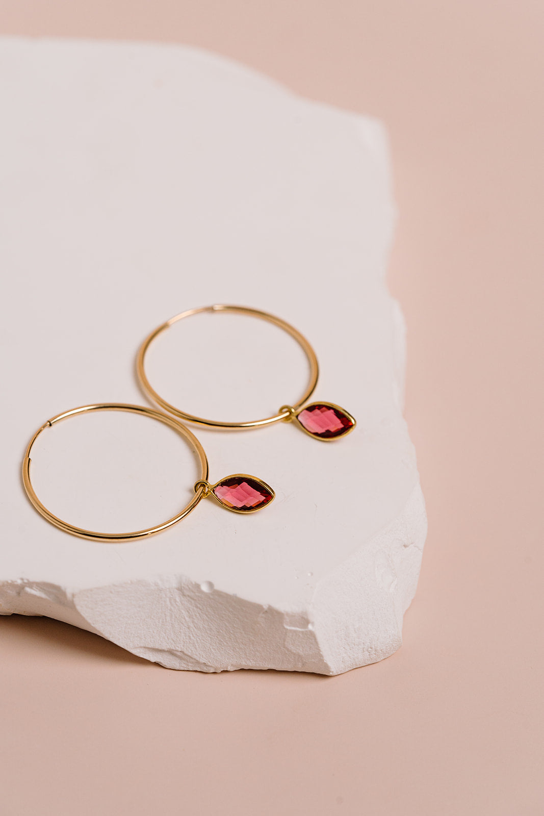 Gemstone Hoops