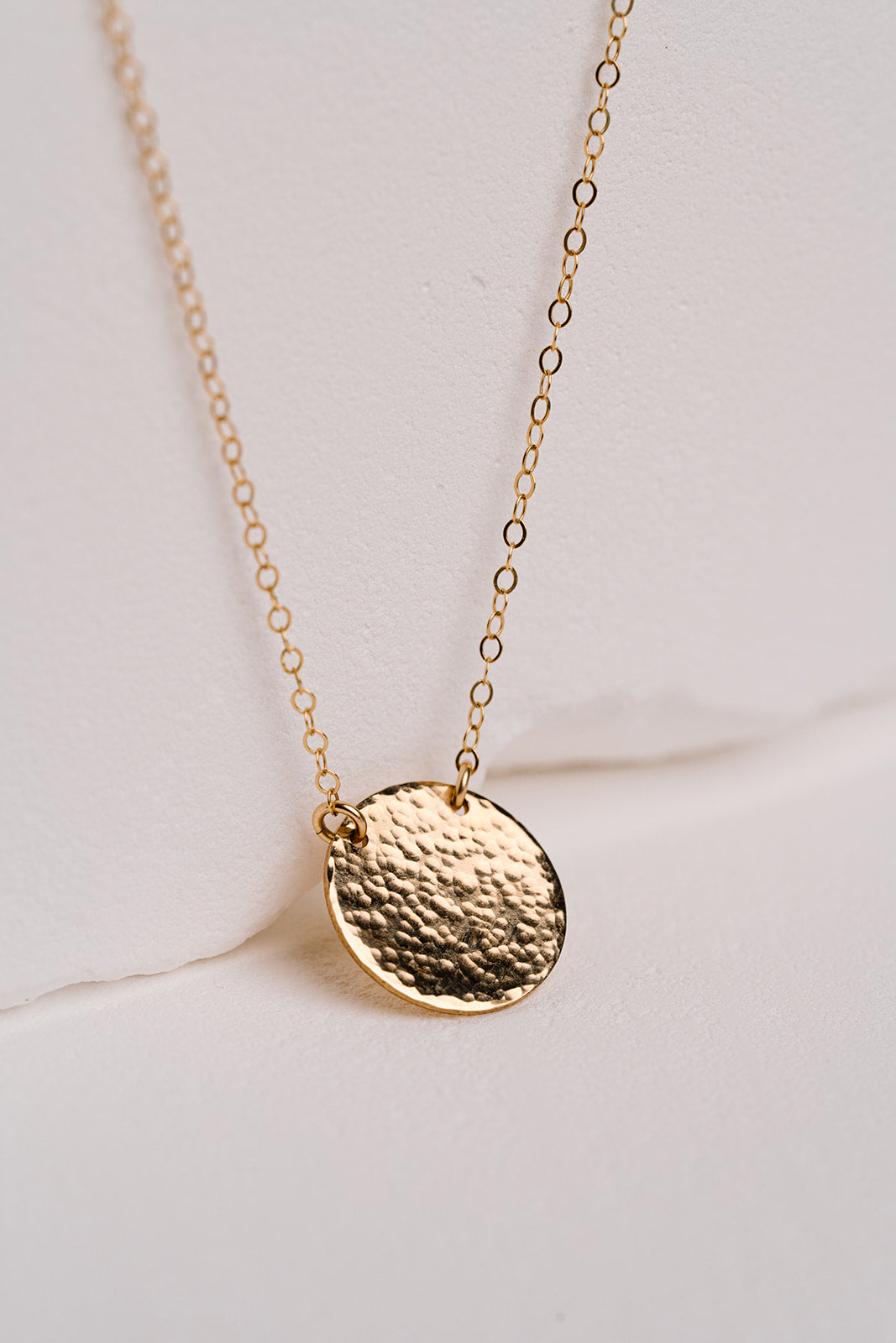 Hammered Disc Necklace