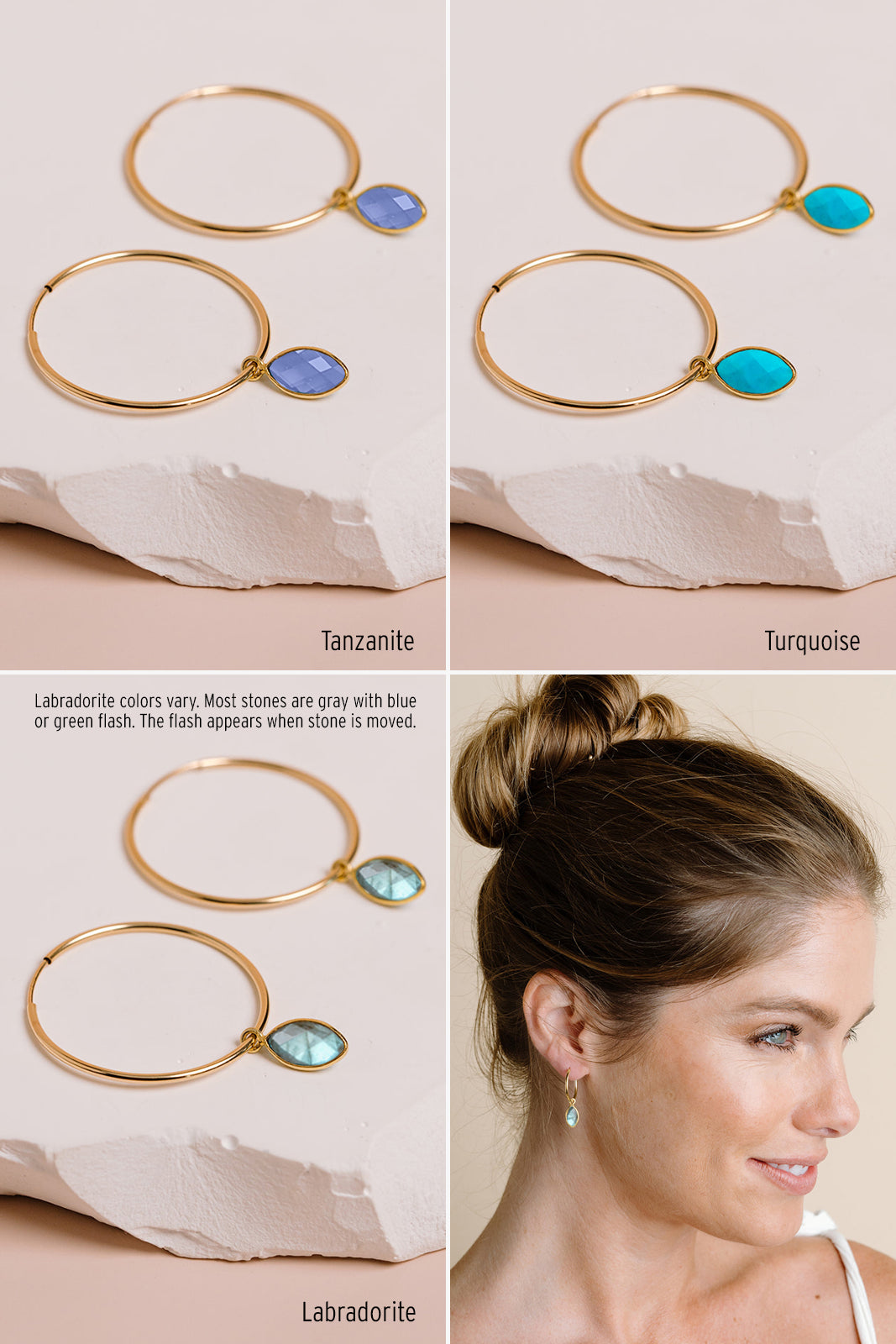 Marquise stones for endless hoops