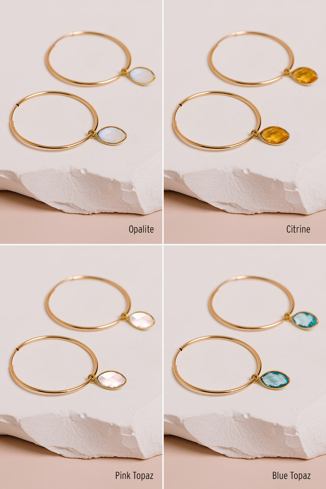 Marquise stones for endless hoops