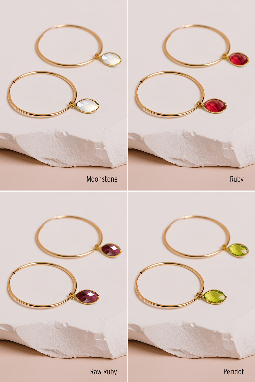 Marquise stones for endless hoops