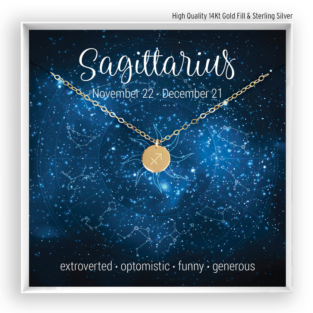 Sagittarius Necklace - Bella and Blush